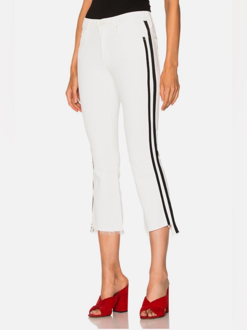 MOTHER The Insider Crop Step Fray Whipping The Racer Size 26 - Picture 2 of 14